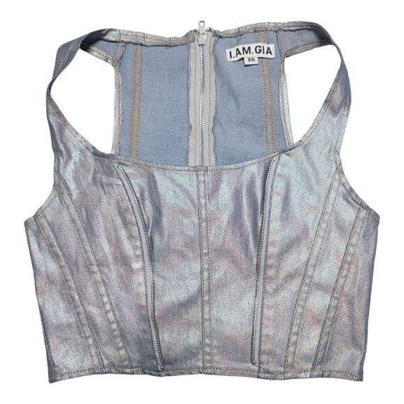 I.AM.GIA metallic corset top, xs - Picture 9 of 9